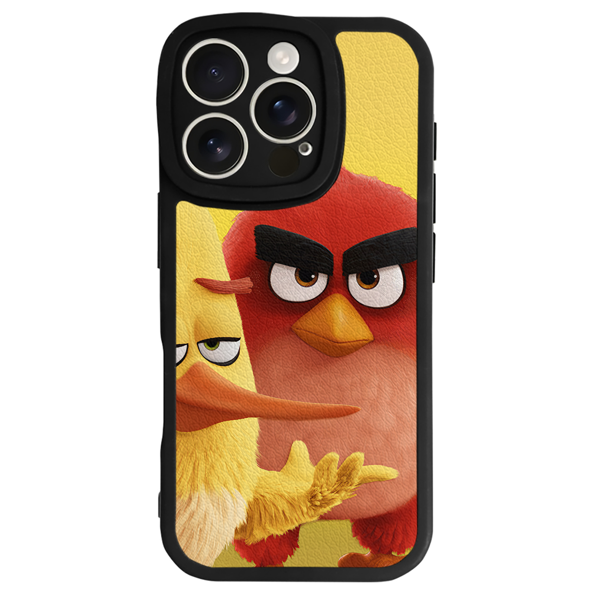 （画像用） Angry Birds アングリーバード 【iPhone 16シリーズ対応】シリコンスマホケース（レザー調） 材質：シリコン